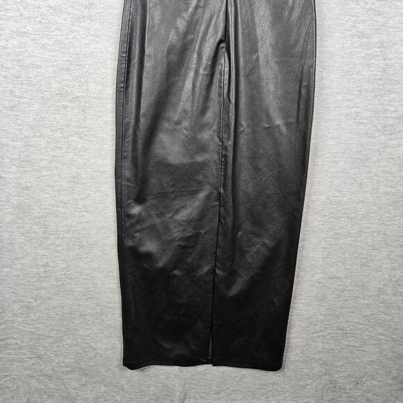 Zara Faux Leather Sleeveless Midi Dress With Back Zip Closure Women's Sz XS NEW - Picture 6 of 11